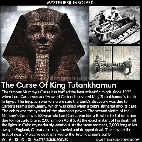 The Curse of Carnarvon and the Tutankhamun's Tomb: A Paranormal Investigation